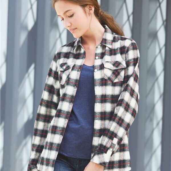 Burnside - Women's Yarn-Dyed Long Sleeve Flannel Shirt Thumbnail